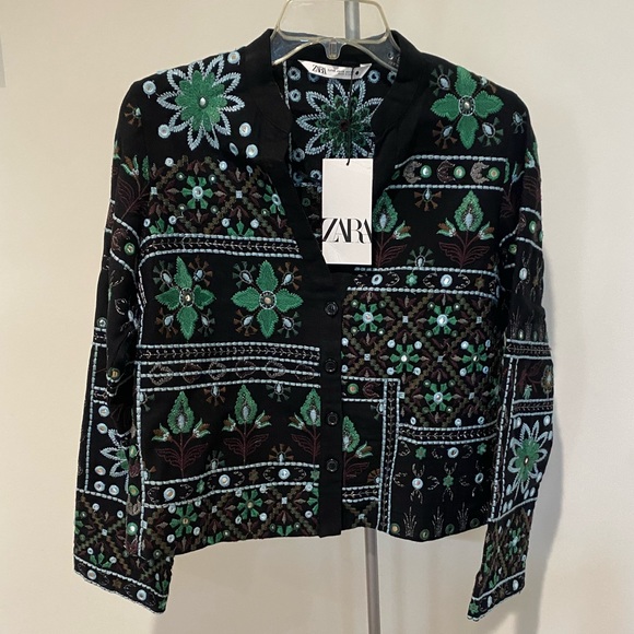 NEW ZARA* “Embroidered Blouse” - Picture 2 of 8